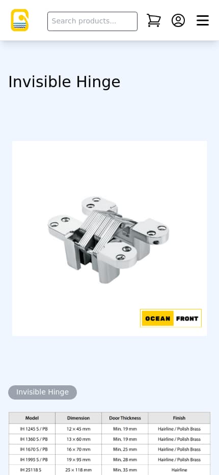 OceanfrontHardware 移动端视图